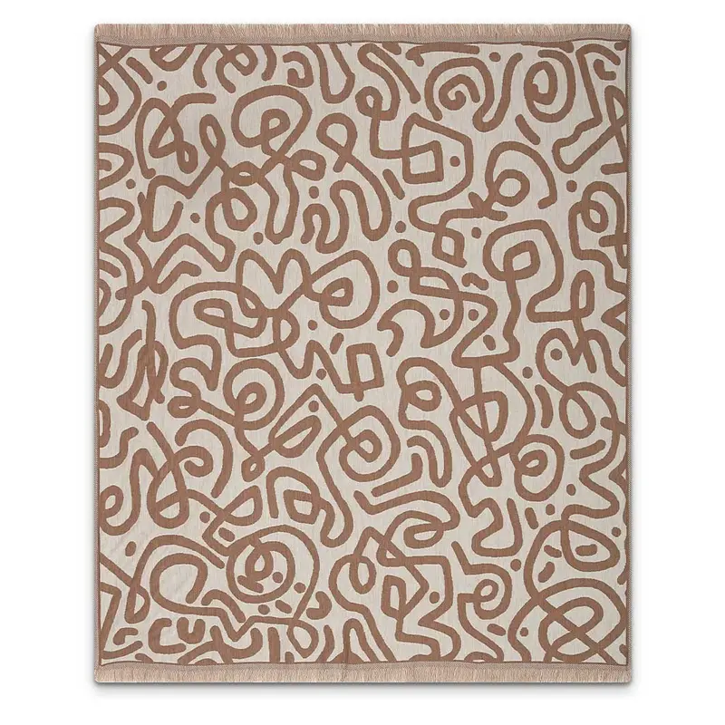Plaid disegno Etnico con frange