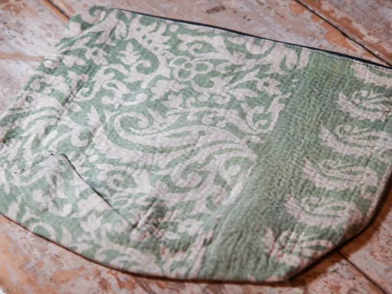pochette in cotone stile kantha, tipico indiano etnico hand made cod.J12