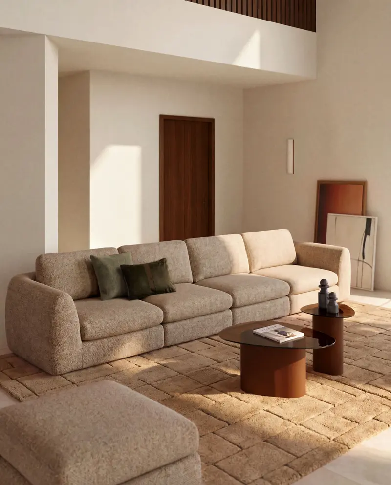 Poggiapiedi Vera marrone chiaro 80 x 80 cm FSC Mix Credit