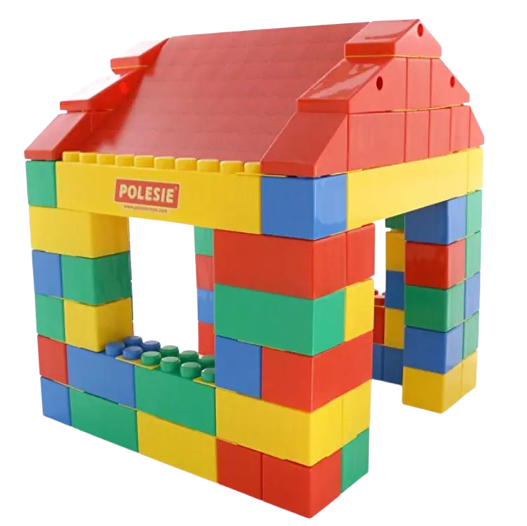 Polesie Giocattoli- Casa di mattoncini colorati (134 pz)