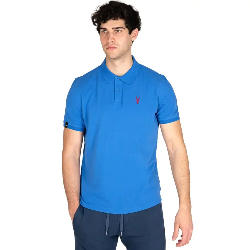 Polo uomo a mezza manica in cotone piquè biologico