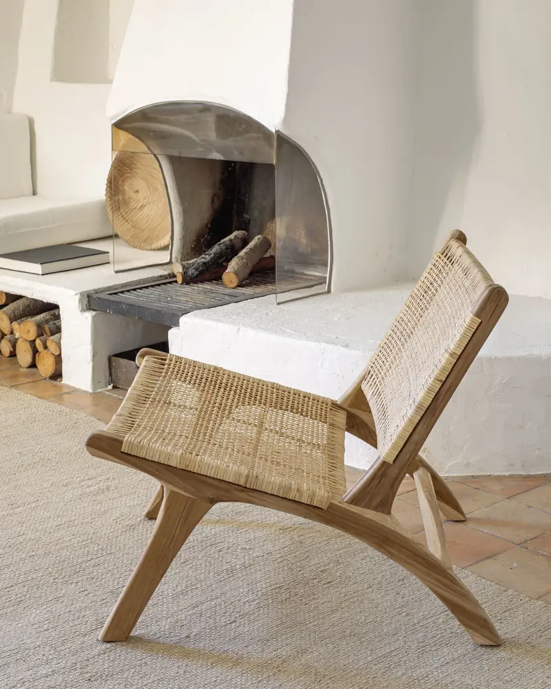 Poltrona Beida in legno massello di teak