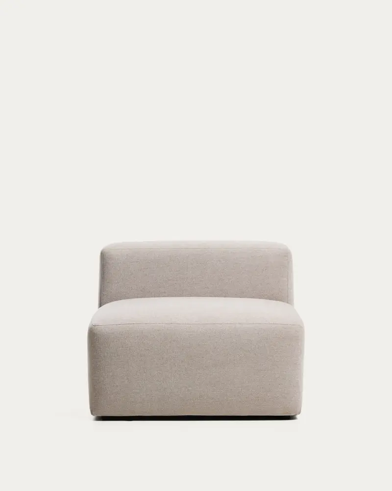 Poltrona Blok in ciniglia beige 90 cm FSC Mix Credit