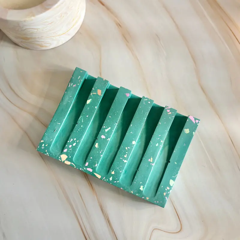 Porta Sapone Moderno Geometrico - Lush Green