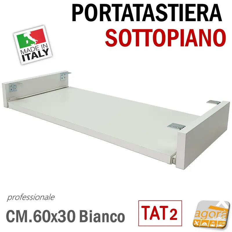 PORTATASTIERA PC SOTTOPIANO ESTRAIBILE TAT2 PIANETTO AGGIUNTIVO RIPIANO X SCRIVANIA PIANO