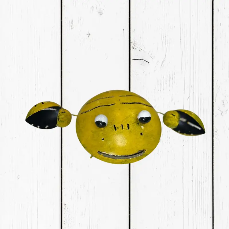 Portazampirone Granchio Giallo in Ferro | Accessorio Antizanzare per Giardino