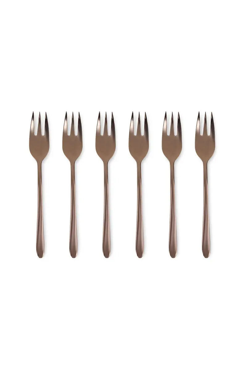 POSATEMalachite bronzo lucido- set 6 forchette dolce
