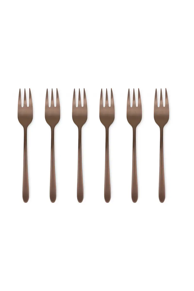 POSATEMalachite bronzo satinato - set 6 forchette dolce