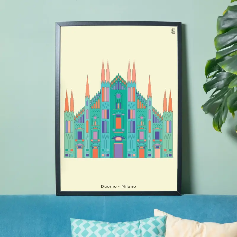 Poster 50x70 Duomo Pastello - Milano