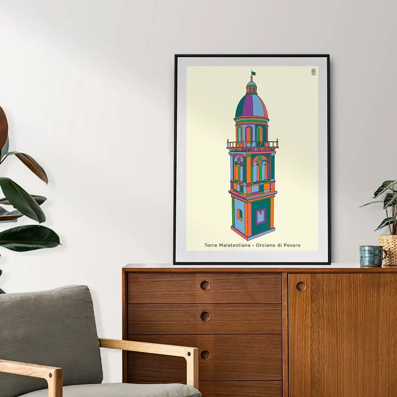 Poster 50x70 Torre Malatestiana - Orciano di Pesaro