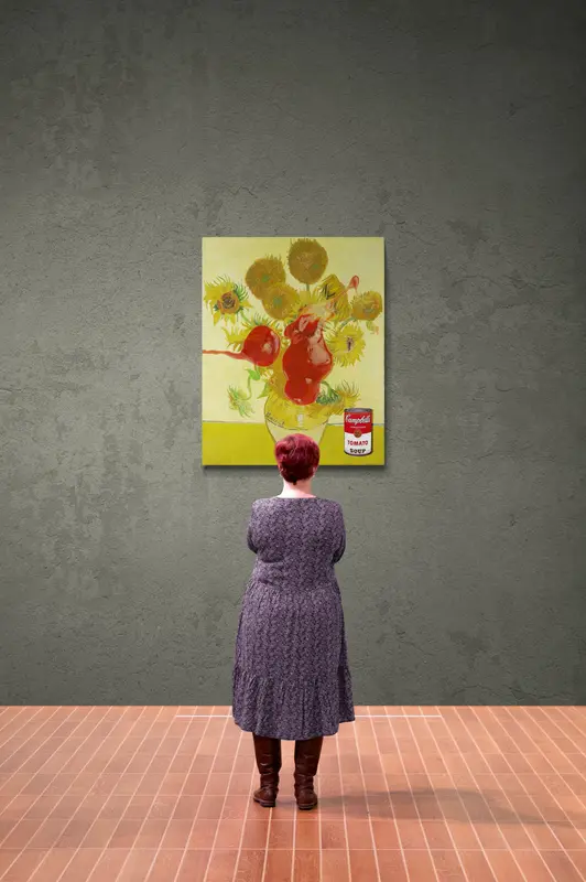 Poster "dirty sunflowers" street art, design