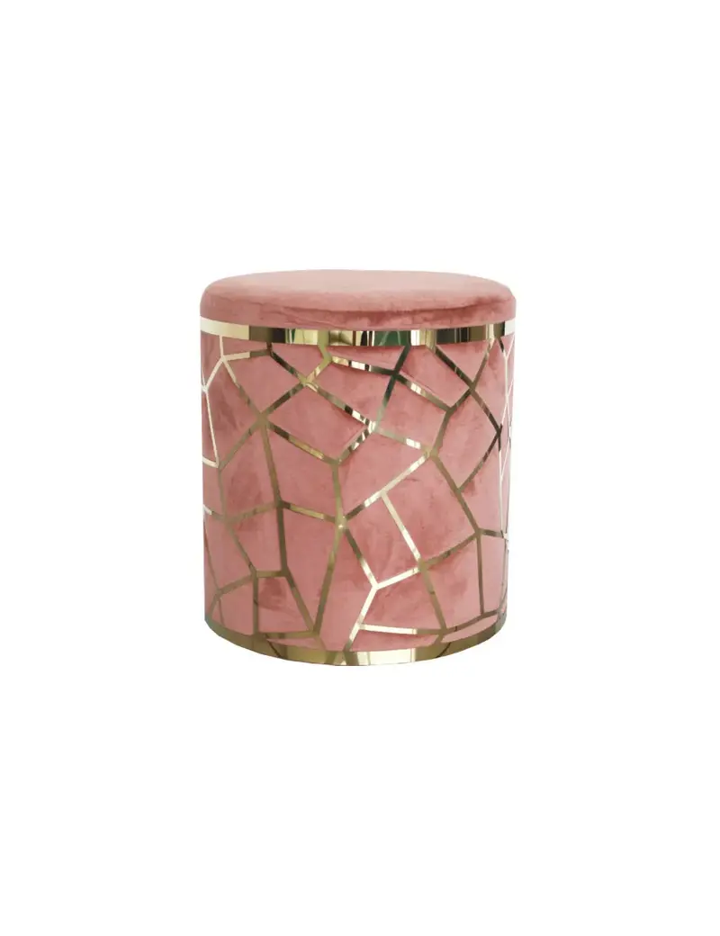 POUF CIPRIA VELLUTO CON TRAMA ORO METAL