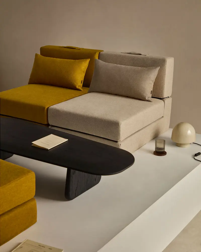 Pouf letto convertibile Arty beige 70 x 89 (200) cm