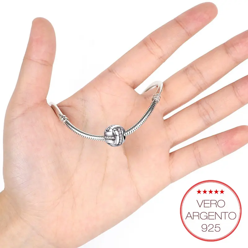 "PreciousCharm"+ "Charmy" - Charm pallavolo in argento + bracciale - IN ESCLUSIVA