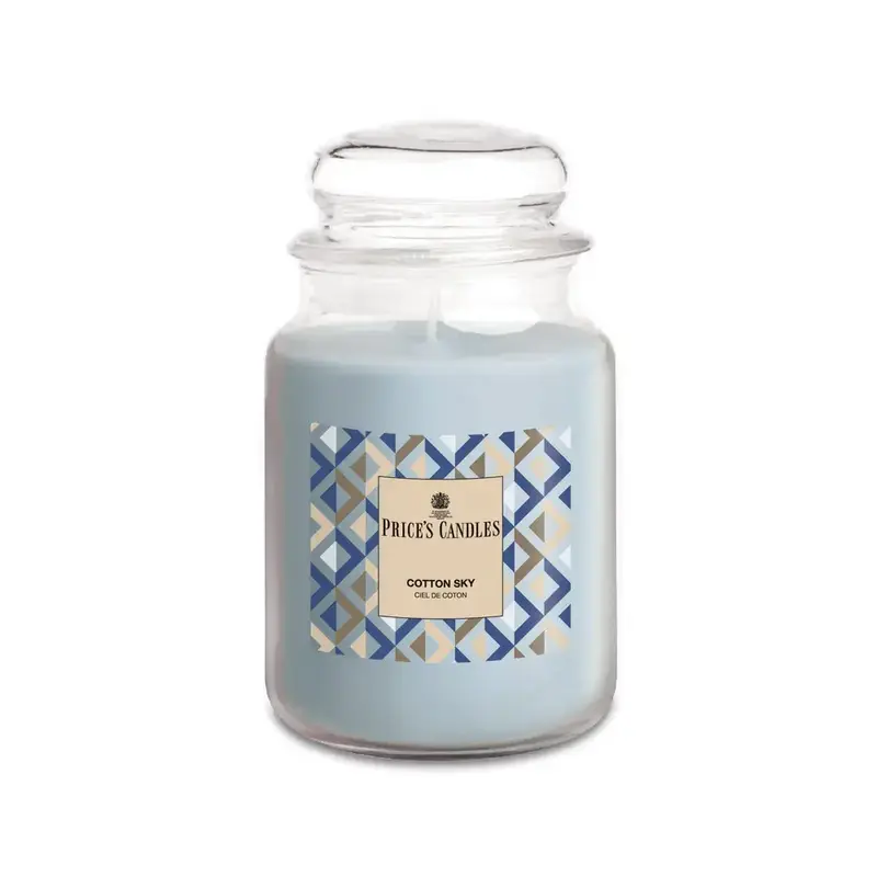 PRICE'S CANDLES - COTTON SKY CANDELA PROFUMATA GIARA MEDIA