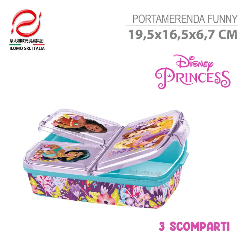 PRINCESS COURAGEOUS HEART FUNNY PORTAMERENDA MULTISCOMPARTO