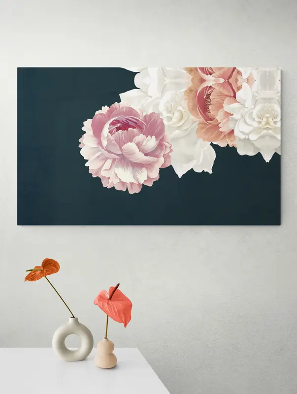 Quadro Arte astratta su tela Peony