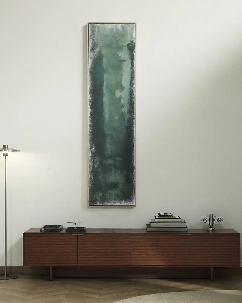 Quadro astratto Selnar verde 182 x 47 cm