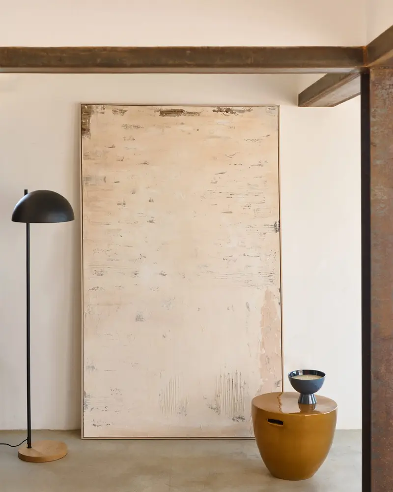Quadro astratto Silpa beige chiaro 200 x 120 cm