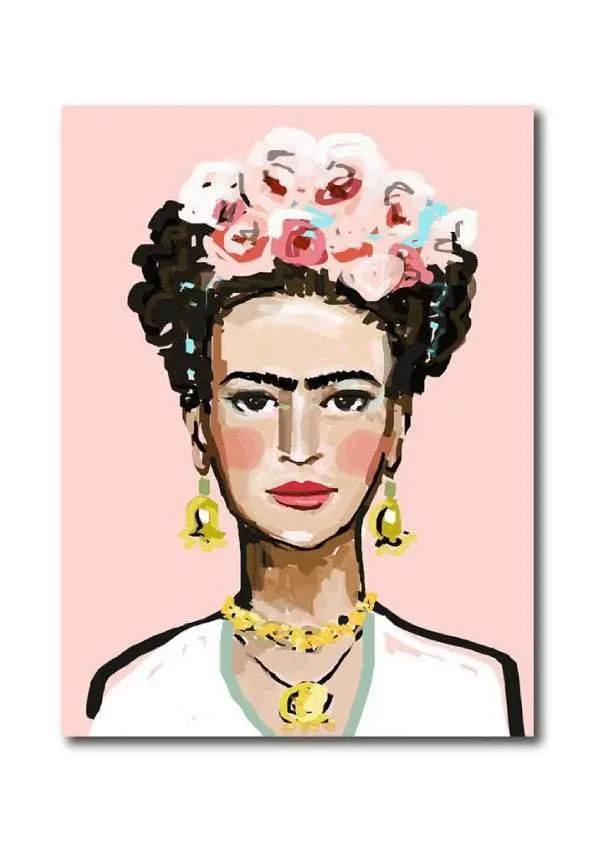 Quadro autore . Frida Kahlo. Illustration design.