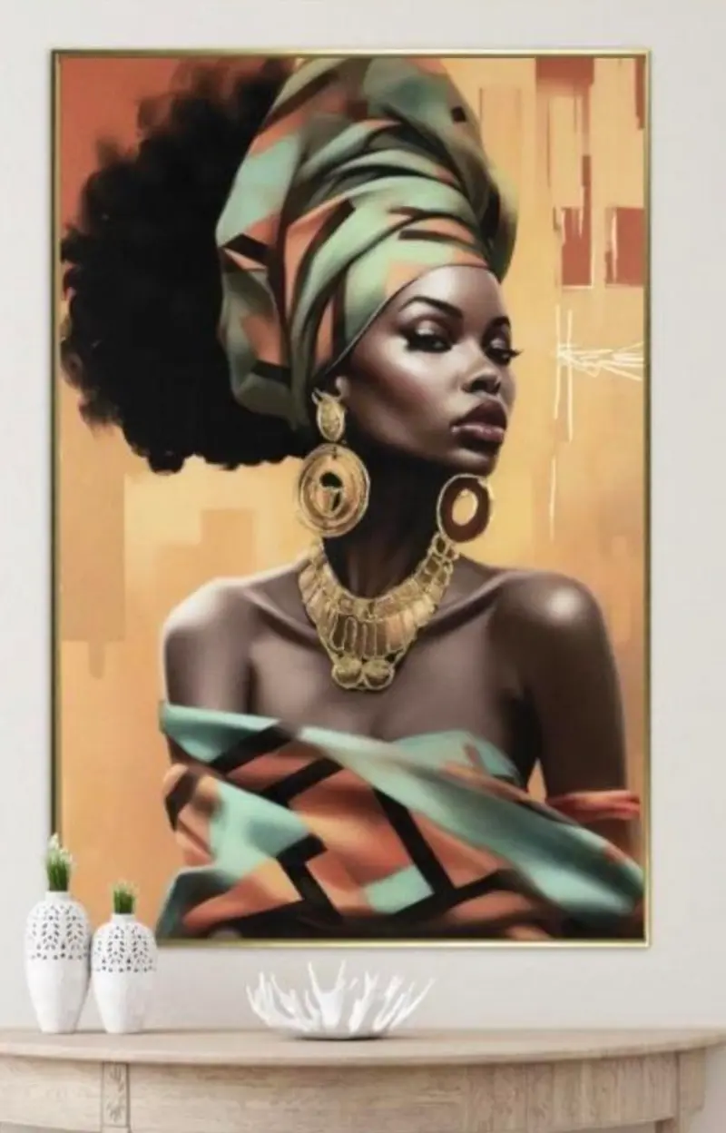 QUADRO DONNA africana misura 90x120 cm