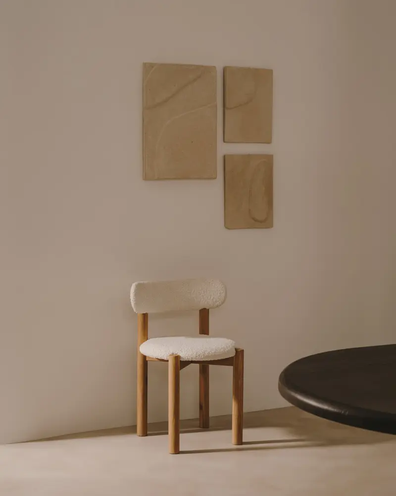 Quadro Mirta di cartapesta beige 40 x 58 cm
