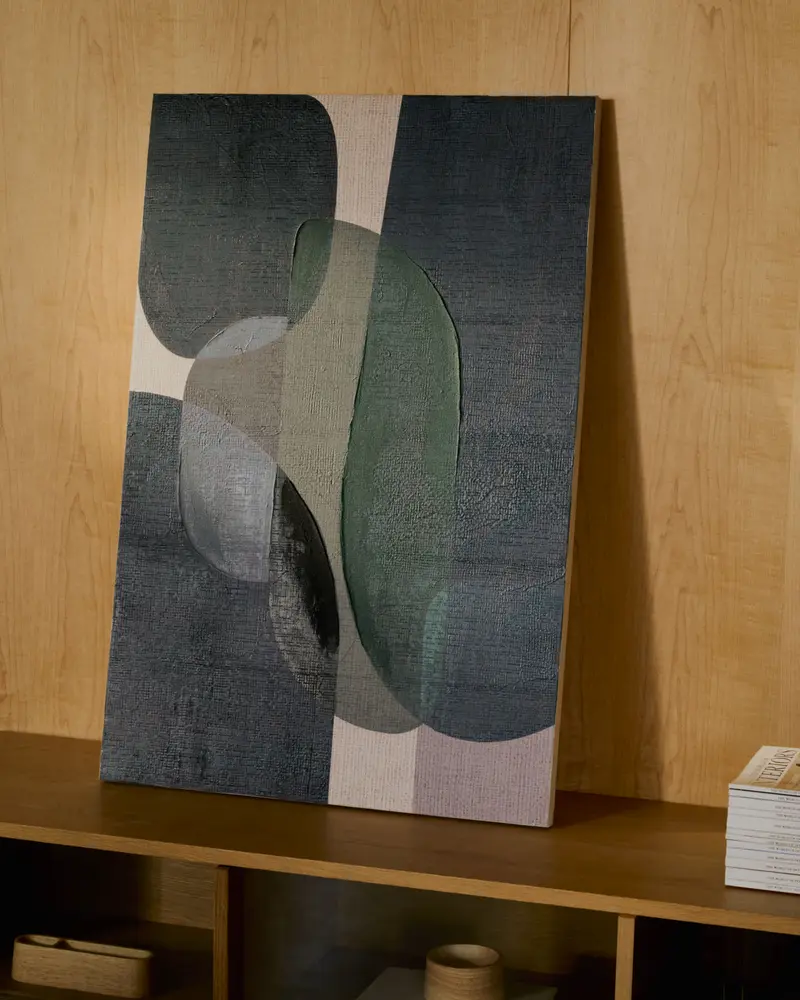 Quadro Nemsa blu e verde 90 x 60 cm