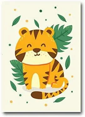 Quadro per bambini, Tigre, 25 x 35 cm. Baby tiger. Animali della foresta.