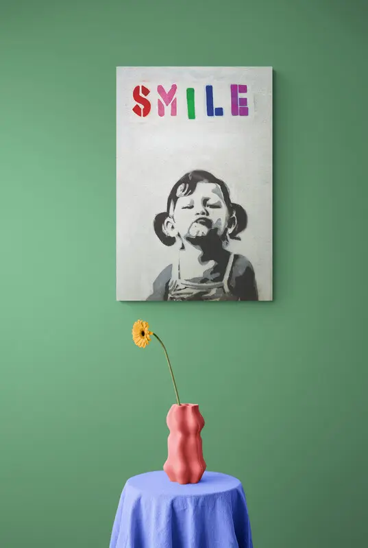 Quadro Smile Bansky Street Art
