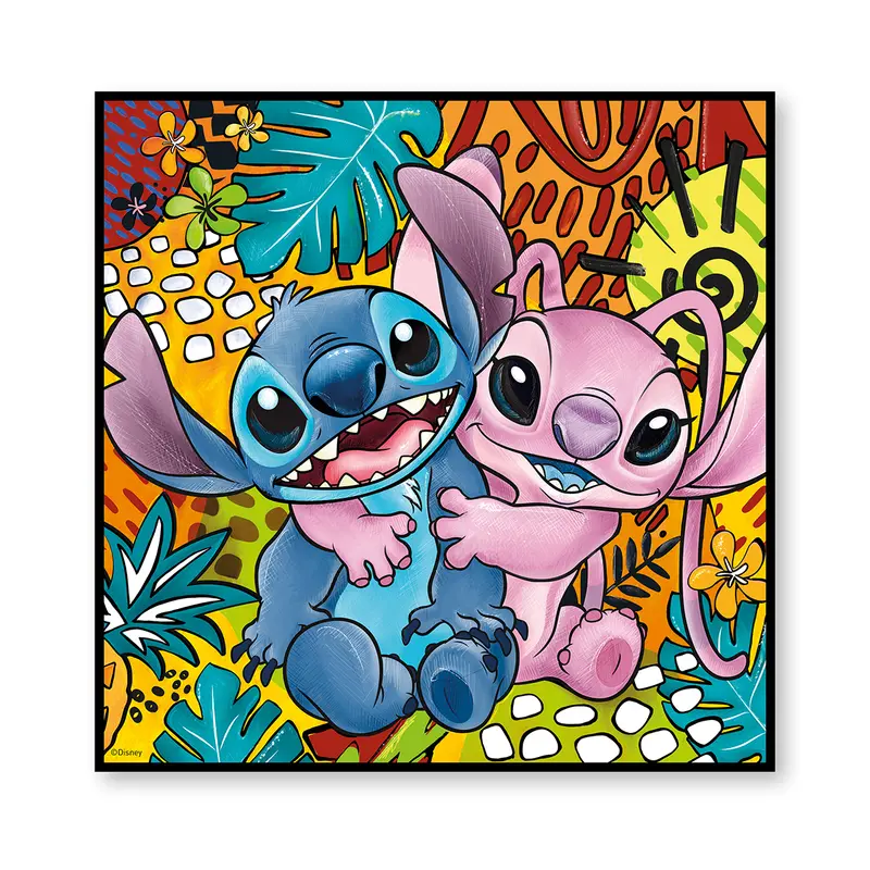 Quadro "Stitch & Angel" Giallo 100x100