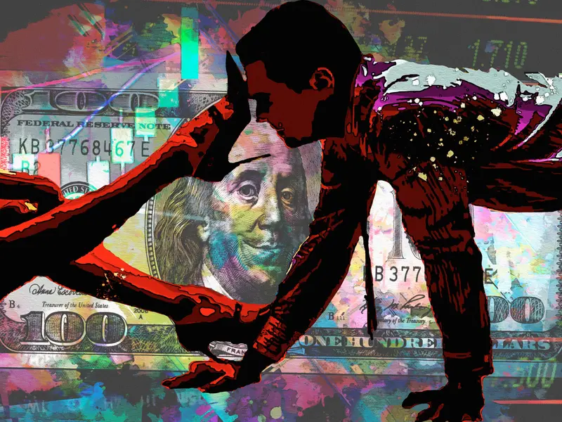 Quadro Street Art, Pop Art , Wolf of Wallstreet