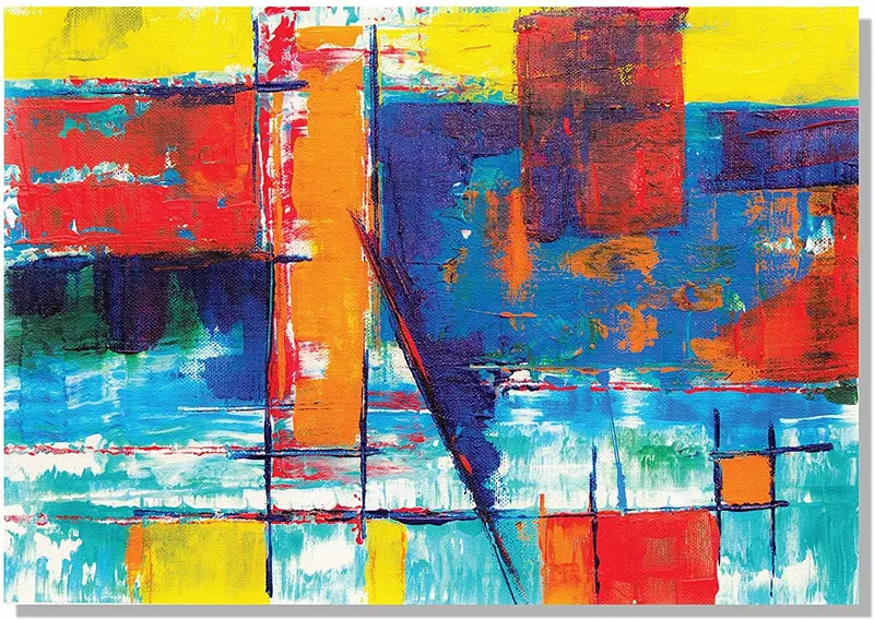 Quadro su tela 100 x 70 cm. Stile astratto moderno. Colorful design.