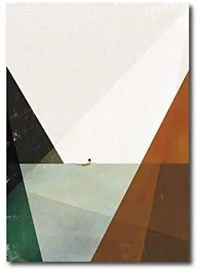 Quadro su tela 100 x 70 cm. "Swimming" stile geometrico moderno.