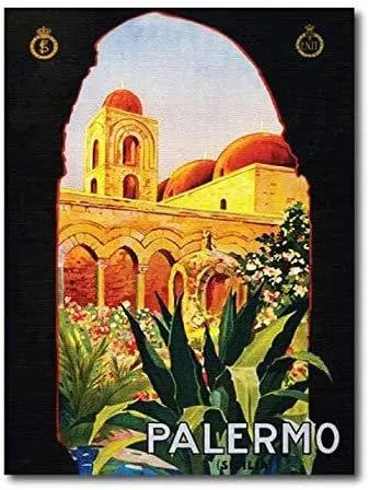 Quadro su tela 30 x 40 cm. Palermo. Sicilian vintage art & design.