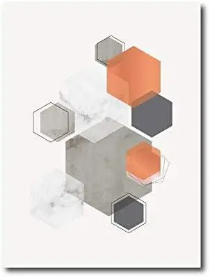 Quadro su Tela, 60 x 80 cm. Stile Geometrico Moderno.