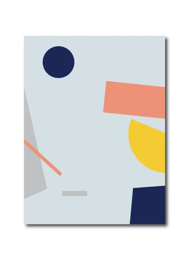 Quadro su tela 80 x 100 cm. Bauhaus style. Geometrico astratto.