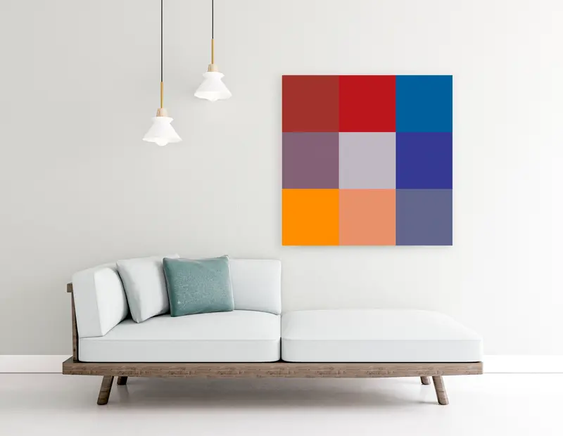 Quadro su tela, Astratto geometrico. (100 x 100 cm.)