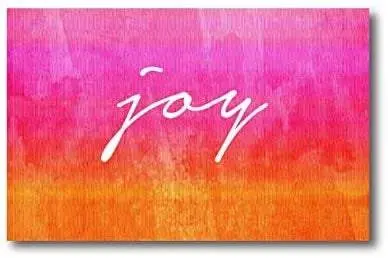 Quadro su tela canvas, 60 x 90 cm. Joy (gioia) Fucsia, Orange Watercolor design.