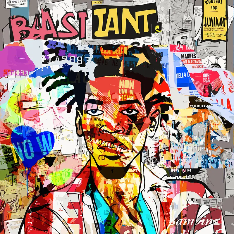 QUADRO SU TELA DAGA Basquiat 30x30