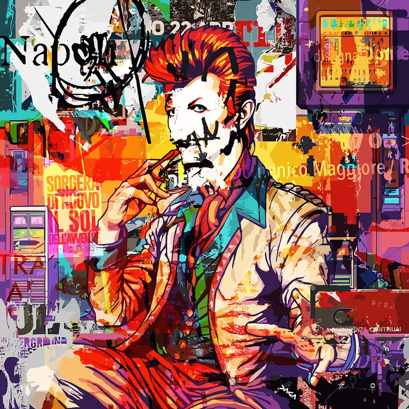 QUADRO SU TELA DAGA david bowie 30x30
