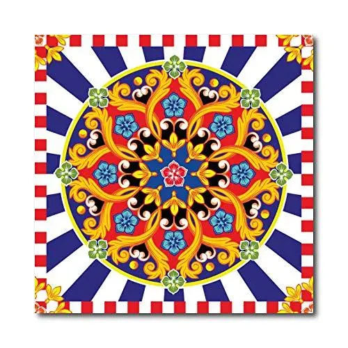 Quadro su tela, decorazione in stile siciliano. Sicilian design.