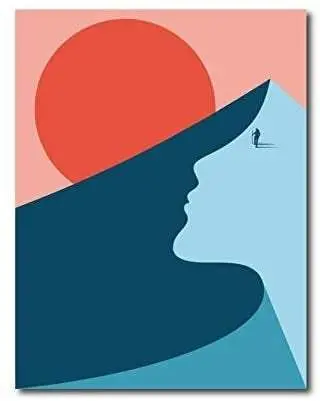 Quadro su tela, "Face Place" 70 x 90 cm. Stile geometrico surrealista astratto.
