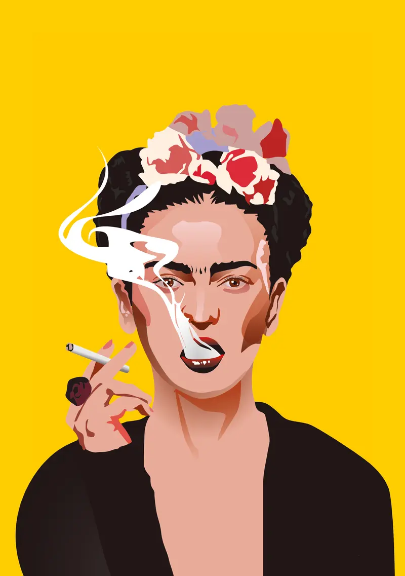 Quadro su tela Frida, quadri d' autore, pop art . Varie misure e colori personalizzabili