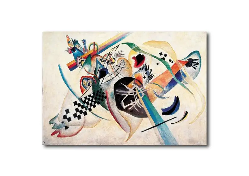 Quadro su tela. Kandinsky "composizione VIII". Design d' autore. Stile geometrico astratto.