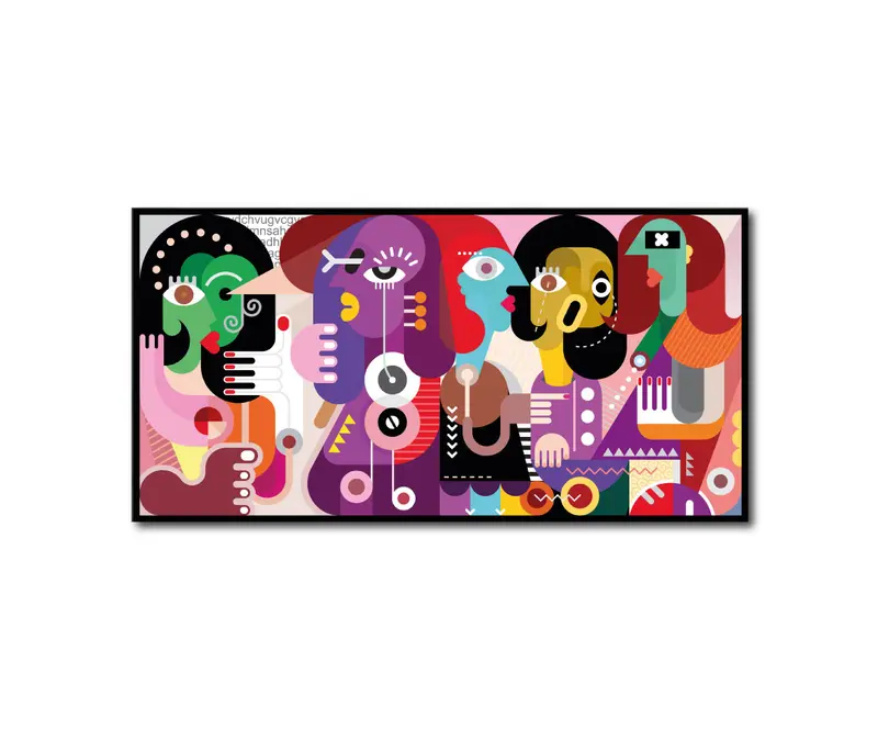 Quadro su tela "Messy Pop" , 100 x 50 cm. High quality pop design.