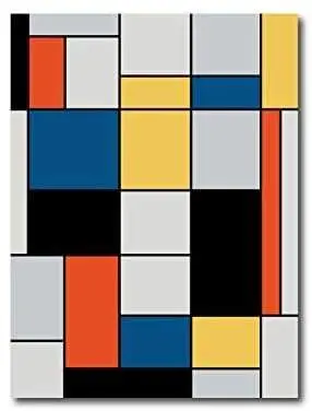 Quadro su tela Mondrian . Stile Geometrico, quadri d'autore.