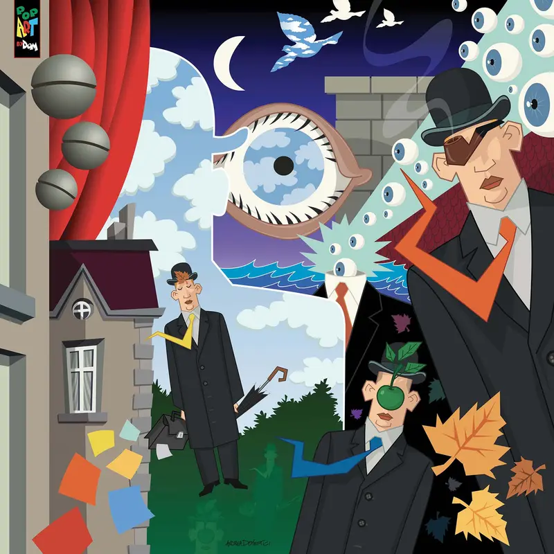 Quadro su tela PopArtByDom Magritte Pop