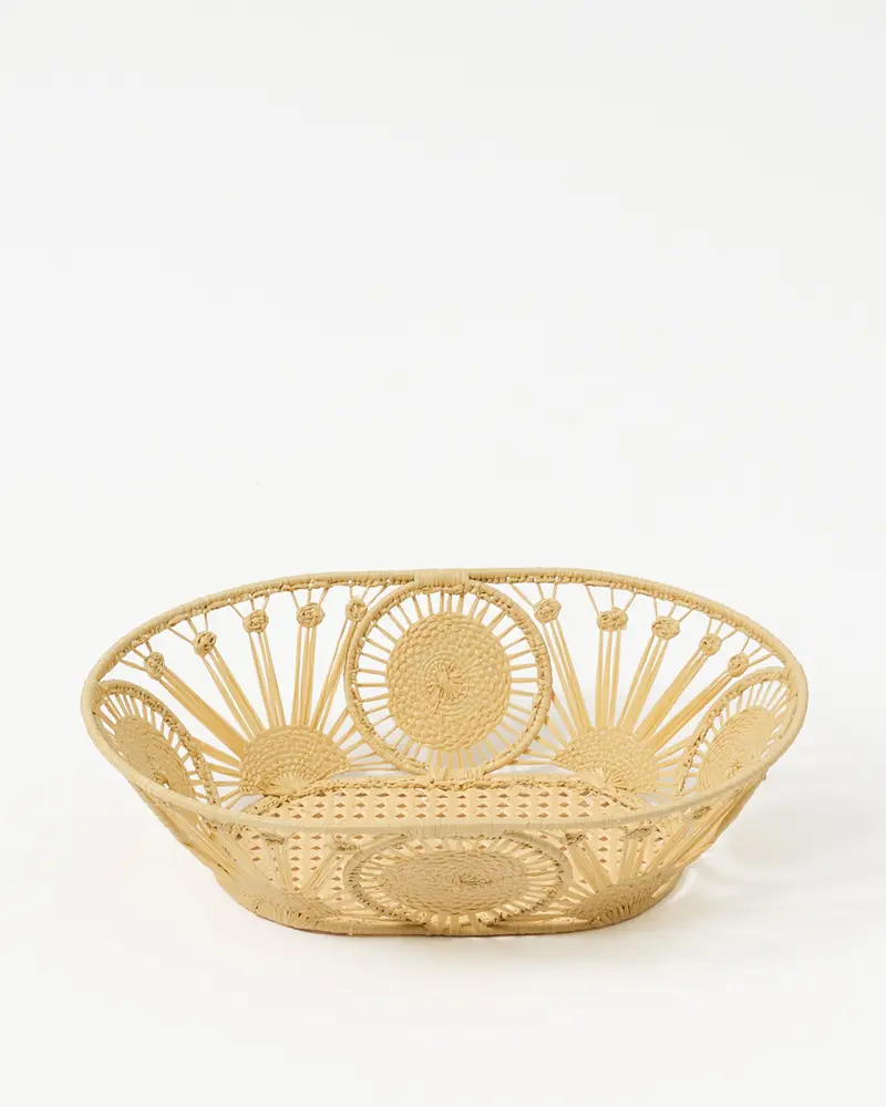 Raffia Bread Basket, Oval
