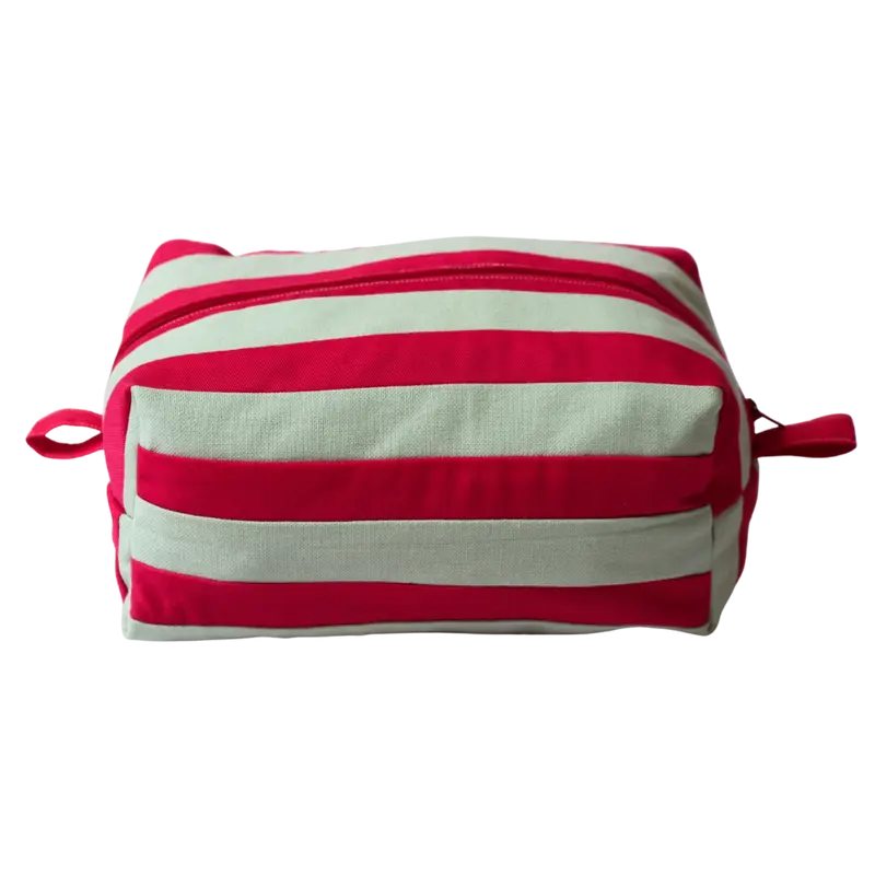 Raspberry and Mint Green Stripes Pochette