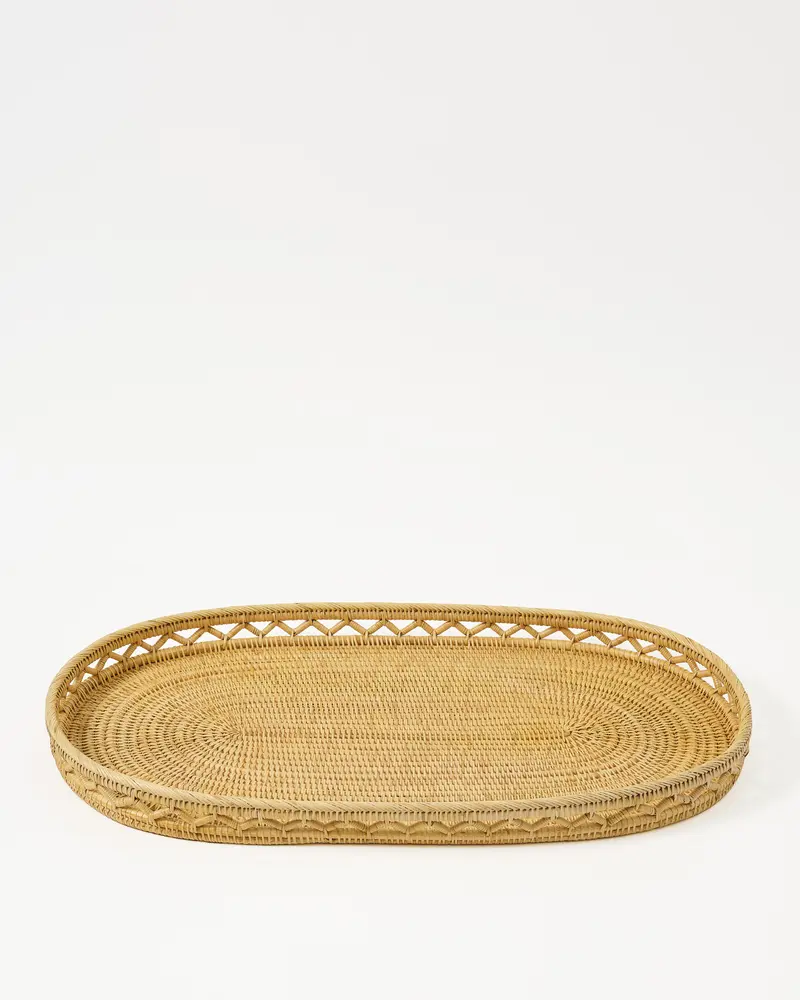 Rattan Sabbia Oval Tray, Large